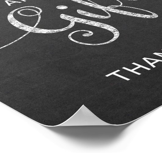 Chalkboardstijl Kaarten en cadeaubonnen Poster (Hoek)