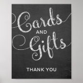 Chalkboardstijl Kaarten en cadeaubonnen Poster (Voorkant)