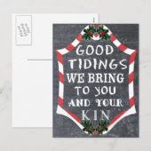 Chalkboardstijl kerstKaarten Feestdagenkaart (Voorkant / Achterkant)