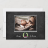 Chalkboardstijl We wensen u een prettig kerstfeest Feestdagenkaart (Achterkant)