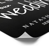 Chalkboardstring van het Welkome Wedding Sign van Poster (Hoek)