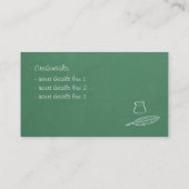 Chalkboardtextuur Geschiedenis Visitekaartjes lera (Achterkant)