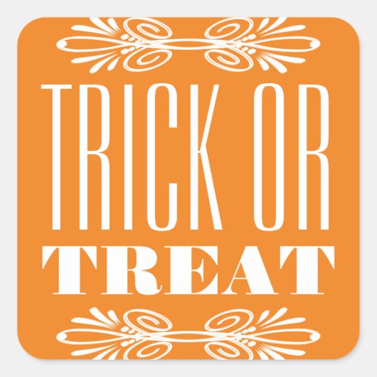 ChalkboardTrick or treat Halloween Square Vierkante Sticker (Voorkant)