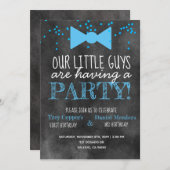 Chalkboarduitnodiging voor het gezamenlijk verjaar kaart (Voorkant / Achterkant)