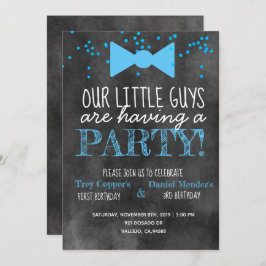 Chalkboarduitnodiging voor het gezamenlijk verjaar kaart