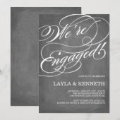 ChalkboardVerloving | Engagement Party Kaart (Voorkant / Achterkant)