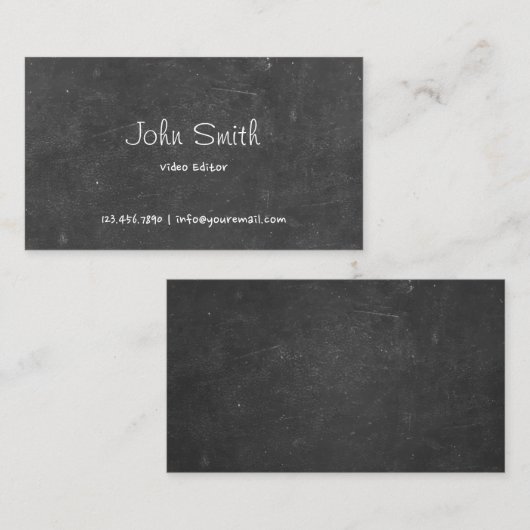  Chalkboardvideoeditor Visitekaartje (Voorkant / Achterkant)