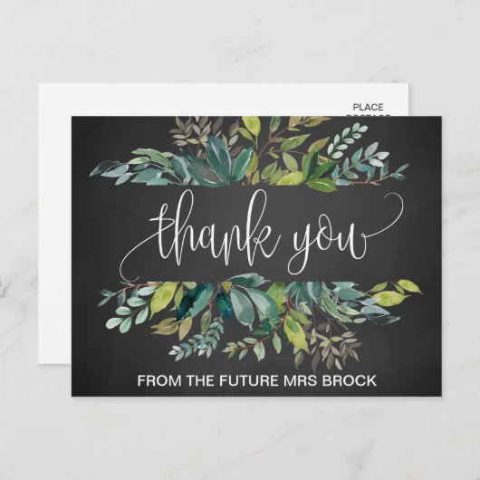 Chalkboardvulling Hartelijk dank Briefkaart (Voorkant / Achterkant)