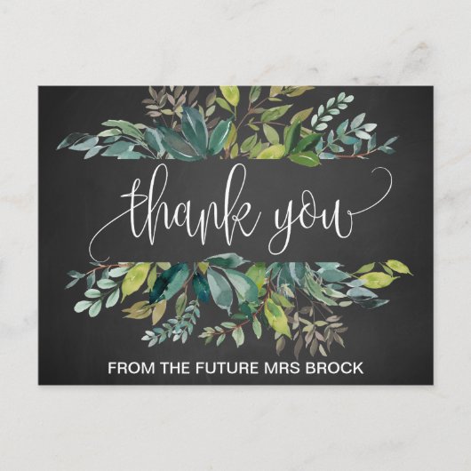 Chalkboardvulling Hartelijk dank Briefkaart (Voorkant)