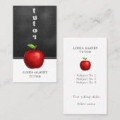 ChalkboardWaterverf Apple-leerleraar Visitekaartje (Voorkant / Achterkant)