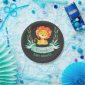ChalkboardWaterverf Lion Baby shower Papieren Bordje (Feest)