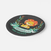 ChalkboardWaterverf Lion Baby shower Papieren Bordje (Gekanteld)