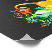 ChalkboardWaterverf Lion Baby shower Poster (Hoek)