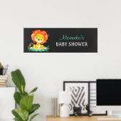 ChalkboardWaterverf Lion Baby shower Poster (Thuiskantoor)
