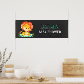 ChalkboardWaterverf Lion Baby shower Poster (Keuken)