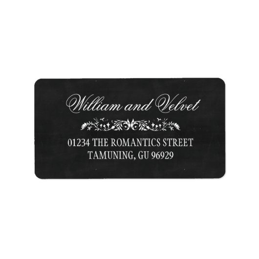 Chalkboardweddenschappen Adresetiketten Etiket (Voorkant)