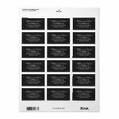 Chalkboardweddenschappen Adresetiketten Etiket (Full Sheet)