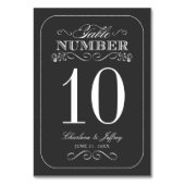  Chalkboardweddenschapsnummer Kaart (Voorkant)