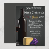 Chalkboardwijn en kaassoiree kaart (Voorkant / Achterkant)