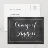 Chalkboardwijziging van adresbewegende briefkaarte aankondigingskaart (Voorkant / Achterkant)