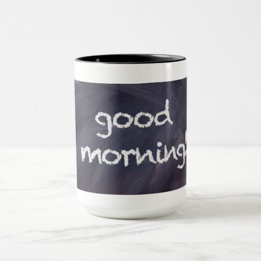 Chalkbord en krijt: Goedemorgen Mok (Midden)