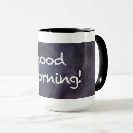 Chalkbord en krijt: Goedemorgen Mok (Voorkant rechts)