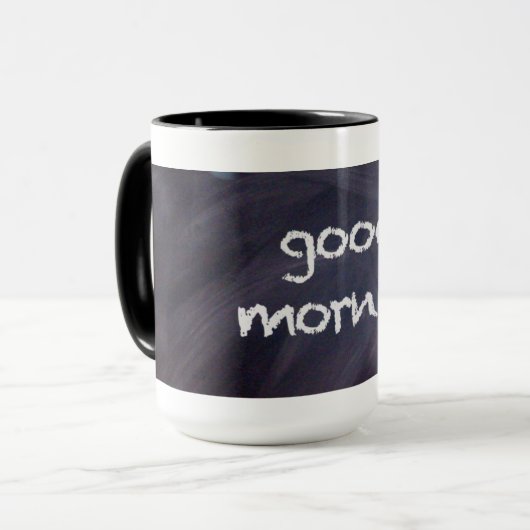Chalkbord en krijt: Goedemorgen Mok (Voorkant links)