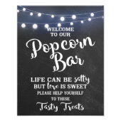Chalkbord met lichtsignaal — POPCORN BAR Foto Afdruk (Voorkant)