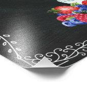 Chalkbordbord voor fruit- en yoghurtstation foto afdruk (Hoek)