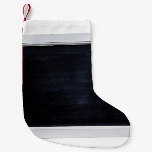 Chalkbordbord zwart bord kleine kerstsok (Voorkant)