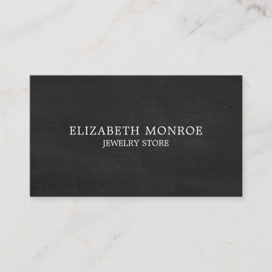 Chalkbordeffect, juwelier visitekaartje (Voorkant)