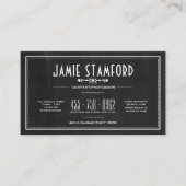 Chalkbordeffect,  stijl visitekaartje (Voorkant)