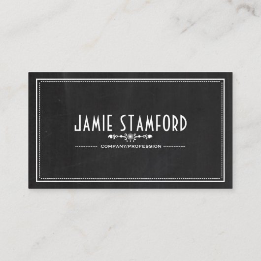 Chalkbordeffect, stijl visitekaartje (Achterkant)
