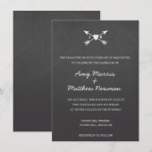 Chalkbordhart + pijlen | Weddenschappen Kaart (Voorkant / Achterkant)