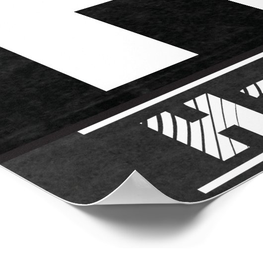 ChalkbordInitiaal H | Personaliseren Poster (Hoek)