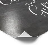 Chalkbordkaarten en cadeaubord. Moderne bruiloft Foto Afdruk (Hoek)