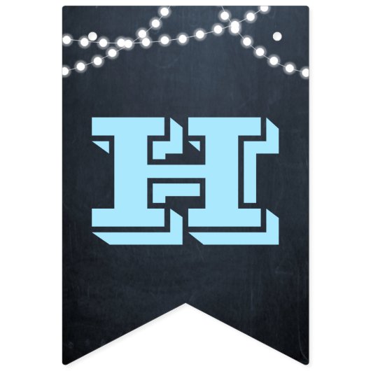 Chalkbordlampblauw Alle aangepaste kantine voor ov Vlaggetjes (Tweede vlag)