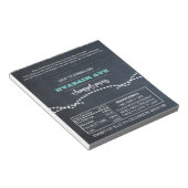 Chalkbordlampjes Blauwgroen BBT Mitzvah Snoep Wrap Notitieblok (Schuin)