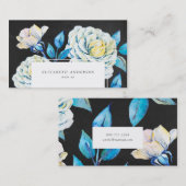 Chalkbordolie gekleurd wit rozenVisitekaartje Visitekaartje (Voorkant / Achterkant)