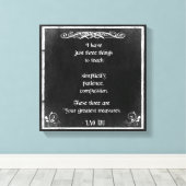 Chalkbordontwerp met Lao Tzu Inspirerend Quote Canvas Afdruk (Insitu (Houten vloer))