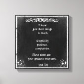 Chalkbordontwerp met Lao Tzu Inspirerend Quote Canvas Afdruk (Voorkant)