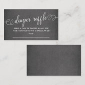 Chalkbordpapier Baby shower Diaper Raffle Ticket Informatiekaartje (Voorkant / Achterkant)