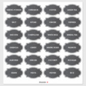 Chalkbordstijlpaneellabel voor Roche Rustisch  Sticker (Vel)