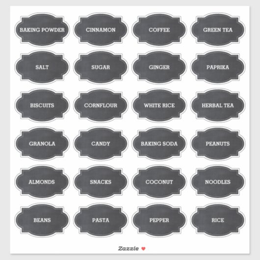 Chalkbordstijlpaneellabel voor Roche Rustisch  Sticker (Vel)