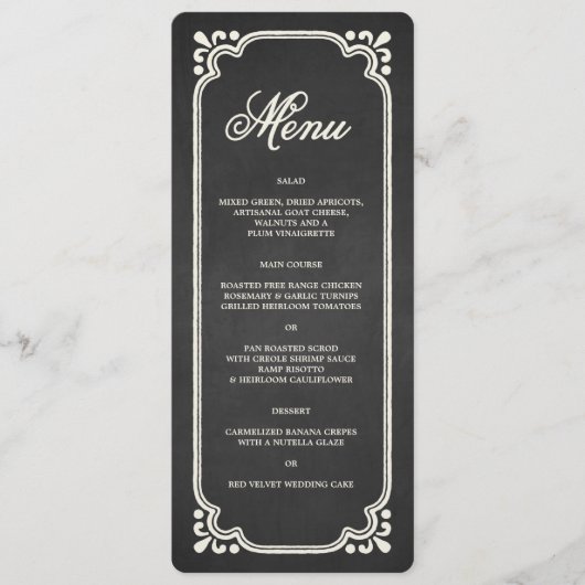 Chalkbordunie | Menu (Voorkant)