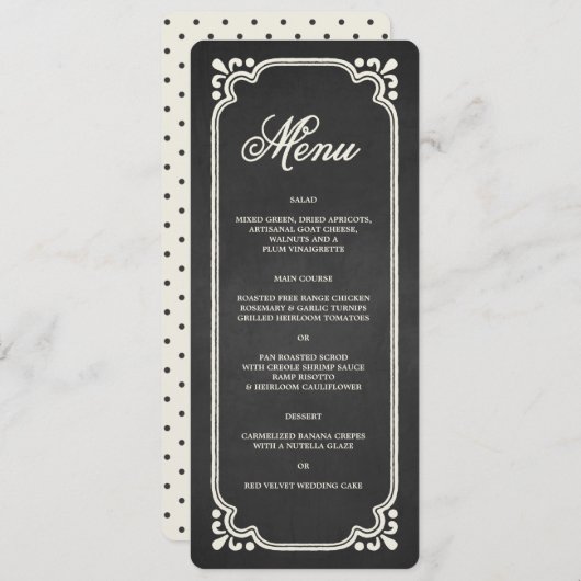 Chalkbordunie | Menu (Voorkant / Achterkant)