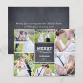 Chalked Collage kerstfotokaart Feestdagenkaart (Voorkant / Achterkant)
