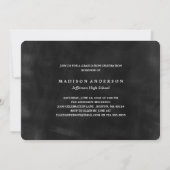 Chalked Wreath Afstuderen Invitation Kaart (Achterkant)