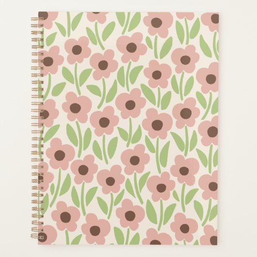 Chalkflower Garden Retro Pastel-Inspired  Planner (Voorkant)