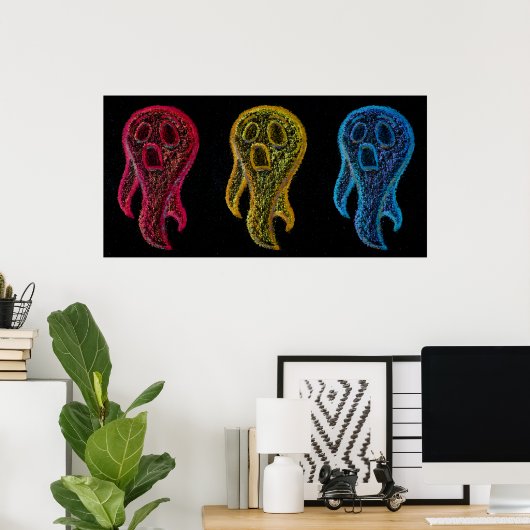 Chalkie Ghosts Poster (Thuiskantoor)